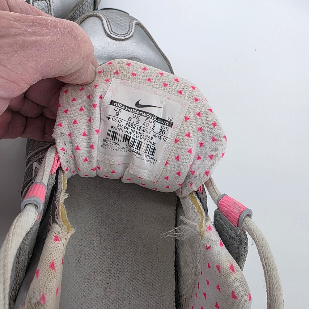 Nike Women's Silver and Pink Shox Athletic Sneakers - Picture 8 of 8